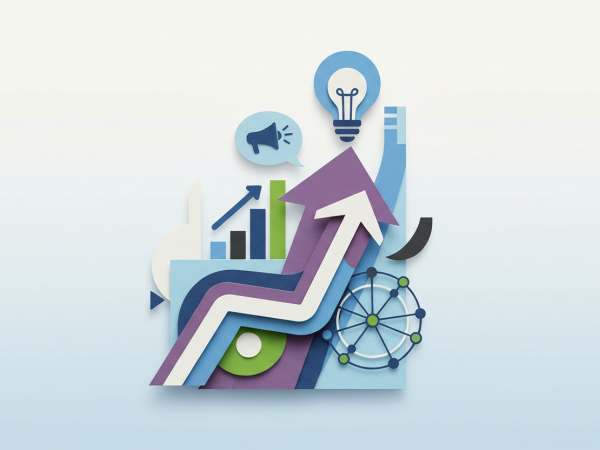 marketing abstract paper cutout