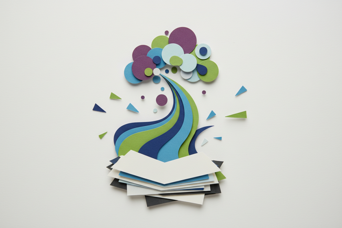 abstract paper cutout