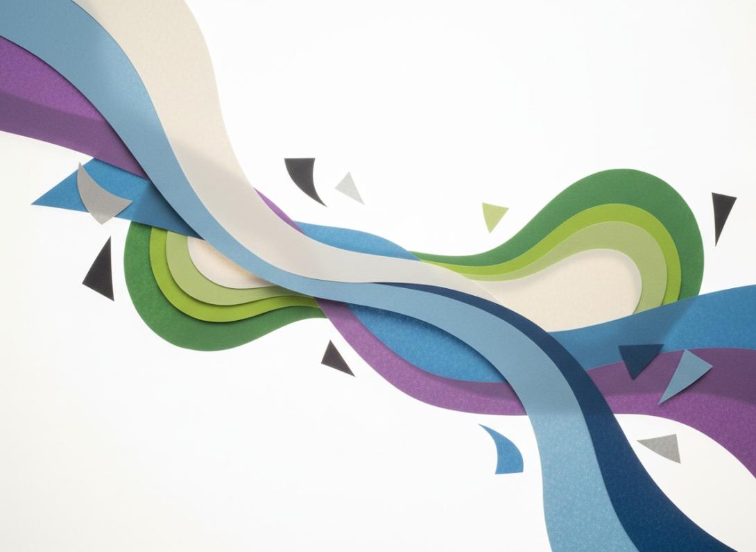 abstract paper cutout