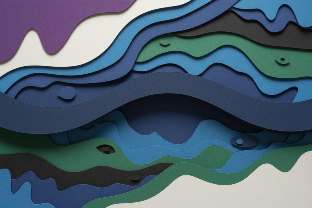 abstract paper cutout