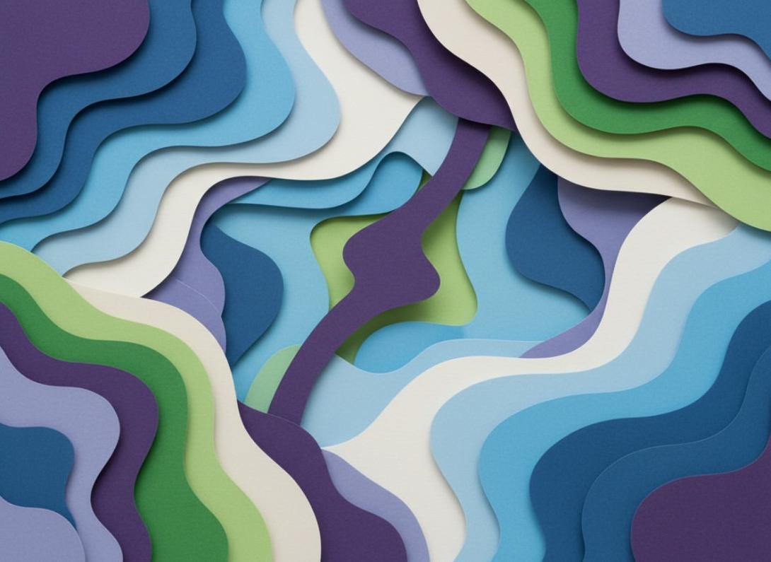abstract paper cutout