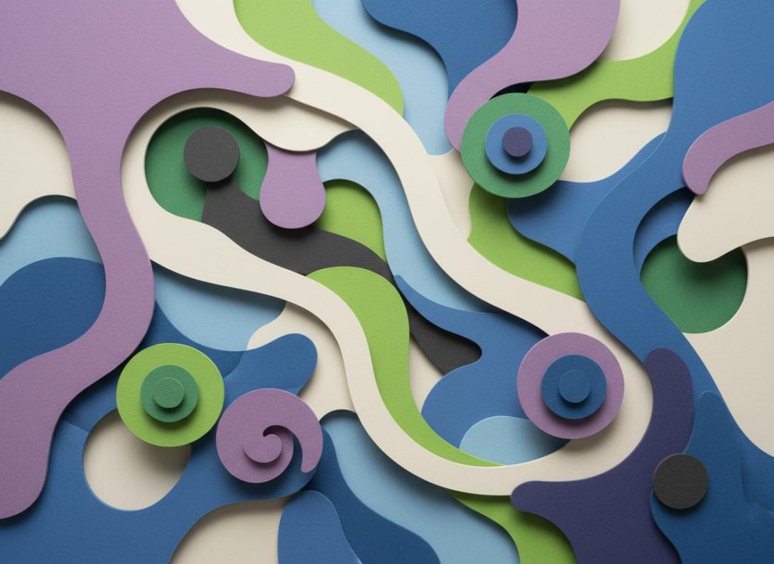 abstract paper cutout